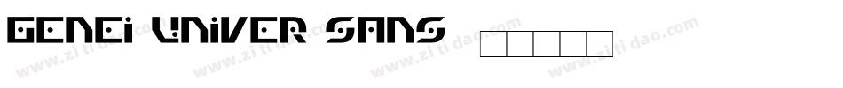 GenEi Univer Sans字体转换